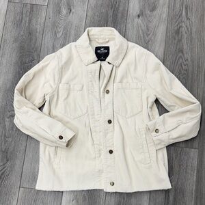 Hollister Off-White Corduroy Jacket